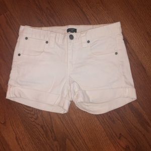 J Crew White Cuffed Shorts - size 0